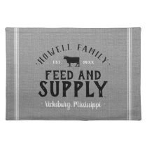 Personalized Feed Supply Grain Sack Placemat