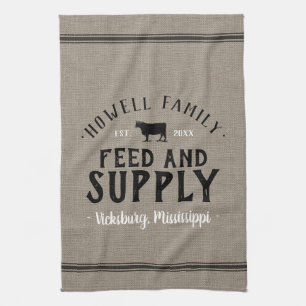 Personalized Feed Supply Grain Sack Towel
