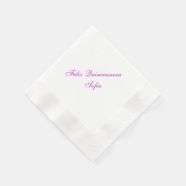 Personalized Feliz Quinceanera Paper Napkins Zazzle