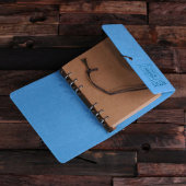 Personalized Felt Notebook & Pen - Electric Turquo (Inside)