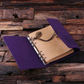 Personalized Felt Notebook & Pen - Purple (Inside)