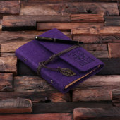 Personalized Felt Notebook & Pen - Purple (Top)