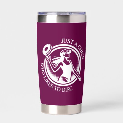 Personalized female Disc Golf  Insulated Tumbler