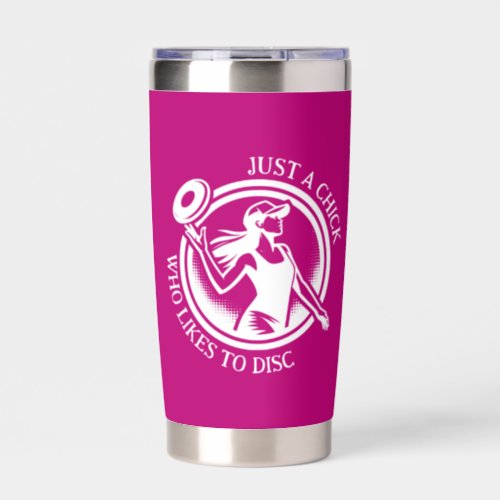Personalized female Disc Golf  Insulated Tumbler