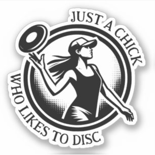 Personalized female Disc Golf Sticker