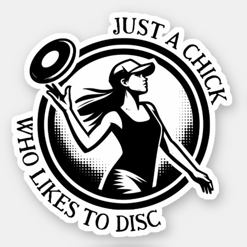 Personalized female Disc Golf  Sticker