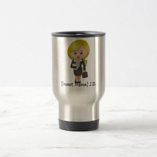 Personalized Female Lawyer - Blonde, Traveler Mug