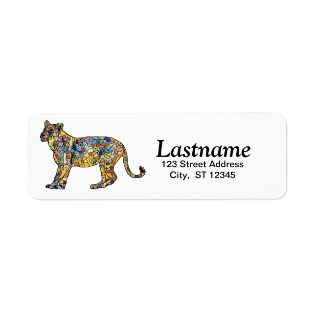 Personalized Female Lion Return Address Labels (Front)