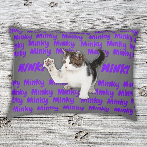 Personalized female Pet Name in Purple   Pet Bed