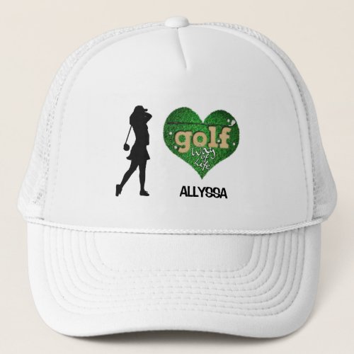 Personalized Female Silhouette GOLF Trucker Hat