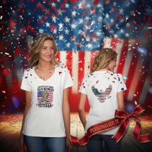 Personalized Female Veteran Patriotic