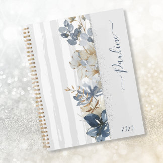 Personalized Feminine Elegant Watercolor Floral Planner