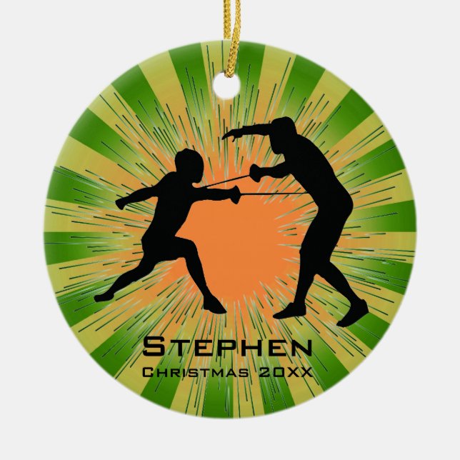 Personalized Fencing Ornament (Front)