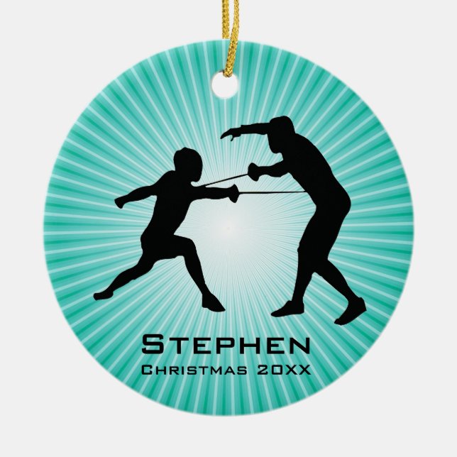 Personalized Fencing Ornament (Front)