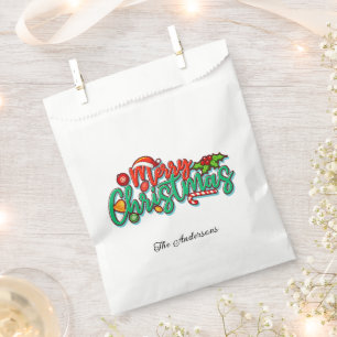 Personalized Festive Christmas Favor Bag