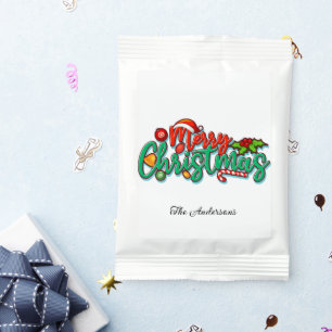 Personalized Festive Christmas Hot Chocolate Drink Mix