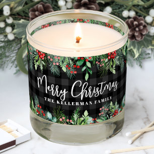 Personalized Festive Christmas Scented Candle