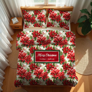 Personalized Festive Duvet Elegant Holiday Style Cover