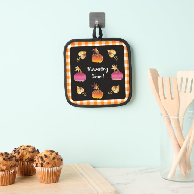 Personalized Festive Harvesting Time  Pot Holder (Insitu(Hanging))