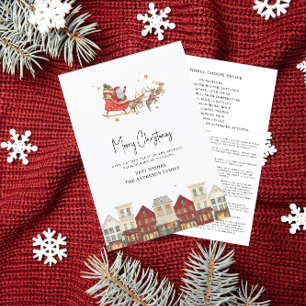 Personalized festive modern watercolor holiday card