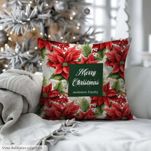 Personalized Festive Pillow Elegant Holiday Style