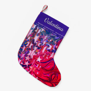 Personalized Festive Stars Small Christmas Stocking