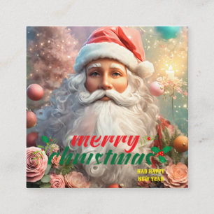 Personalized Festive Wishes Square Business Card