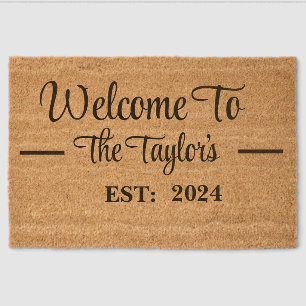 Personalized fiber doormat