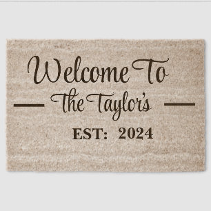 Personalized fiber doormat