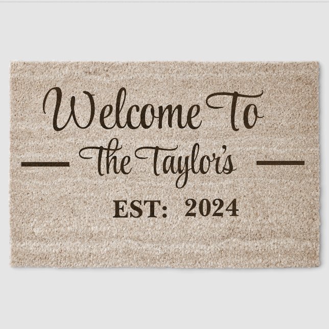 Personalized   fiber doormat (Front)