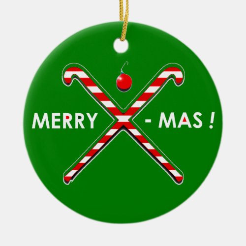 Personalized Field Hockey Gifts Ceramic Ornament