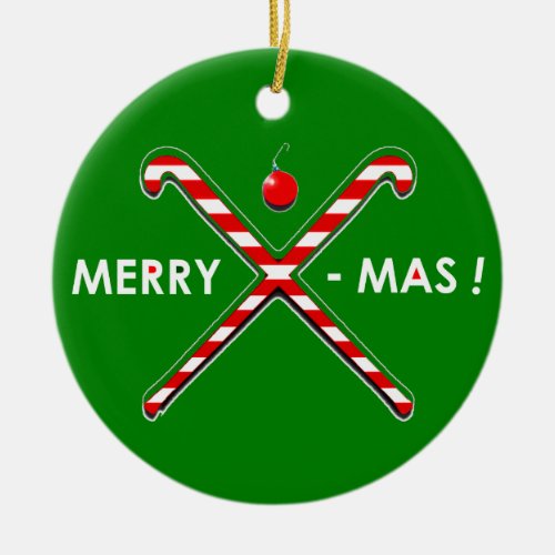 Personalized Field Hockey Gifts Ceramic Ornament