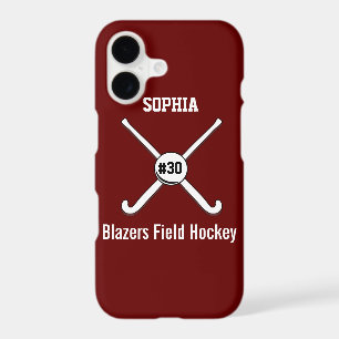 Personalized Field Hockey Team Name Jersey Number iPhone 17 Case