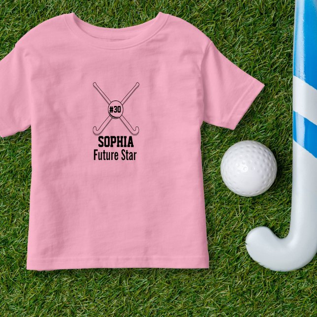 Personalized Field Hockey Team Name Jersey Number Toddler T-shirt (Creator Uploaded)