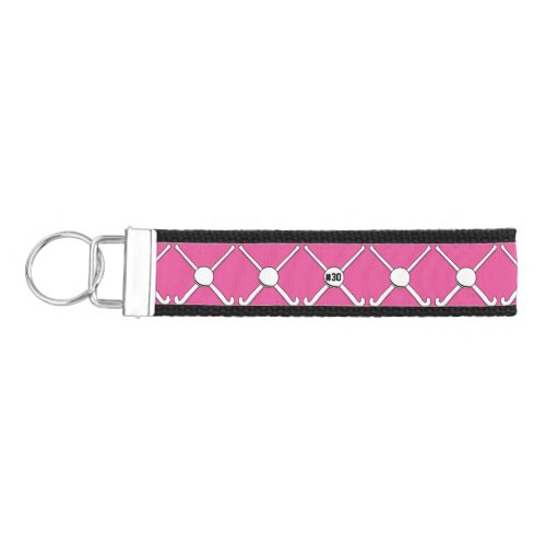 Personalized Field Hockey Team Name Jersey Number Wrist Keychain