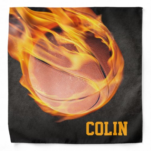 Personalized Fiery Basketball Bandana
