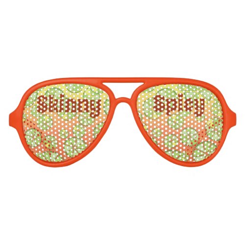 Personalized Fiesta Spicy Margarita  Limes Aviator Sunglasses