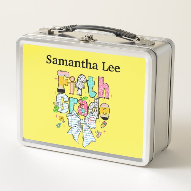 Personalized Fifth Grade Lunch Box (Front)