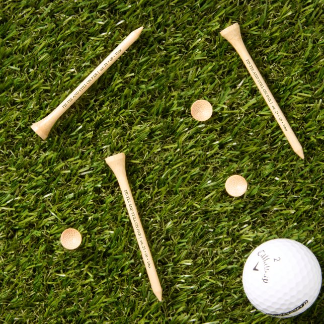 Personalized Fiftieth (50th) Birthday Unique Golf Tees (Grass Multi)