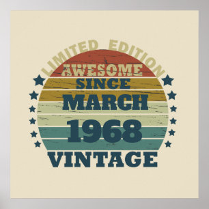 Personalized fifty five vintage 55th birthday poster