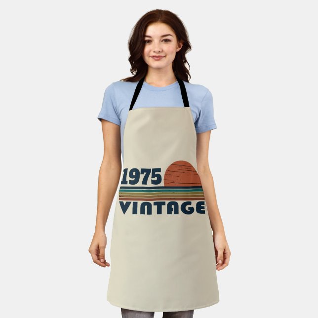 Personalized fifty vintage 50th birthday party apron (Worn)