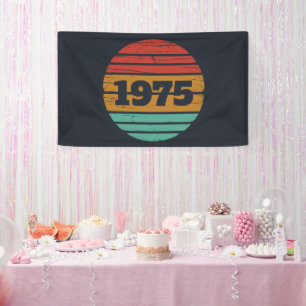 Personalized fifty vintage 50th birthday party banner