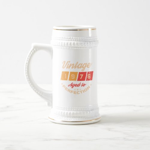Personalized fifty vintage 50th birthday party beer stein