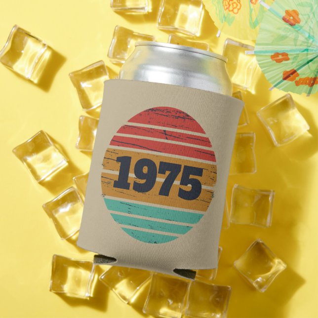 Personalized fifty vintage 50th birthday party can cooler (In Situ Summer)