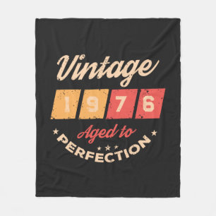 Personalized fifty vintage 50th birthday party fleece blanket