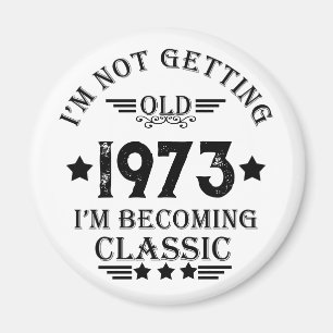 Personalized fifty vintage 50th birthday party magnet