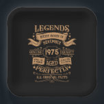 Personalized fifty vintage 50th birthday party paper plates<br><div class="desc">Make your birthday special with this unique design. Add a touch of sophisticated elegance to your birthday celebration with our exquisite, one-of-a-kind designs. These graphics bring sophistication and originality to any product, creating a memorable and stylish gift. They are perfect for those who appreciate a touch of timeless glamour on...</div>