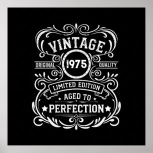 Personalized fifty vintage 50th birthday party poster