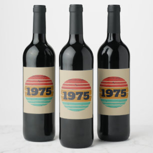 Personalized fifty vintage 50th birthday party wine label