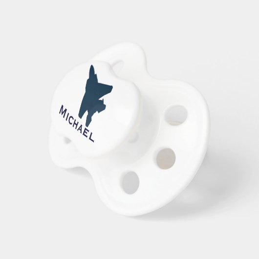 Personalized Fighter Jet Pacifier (Front Right)